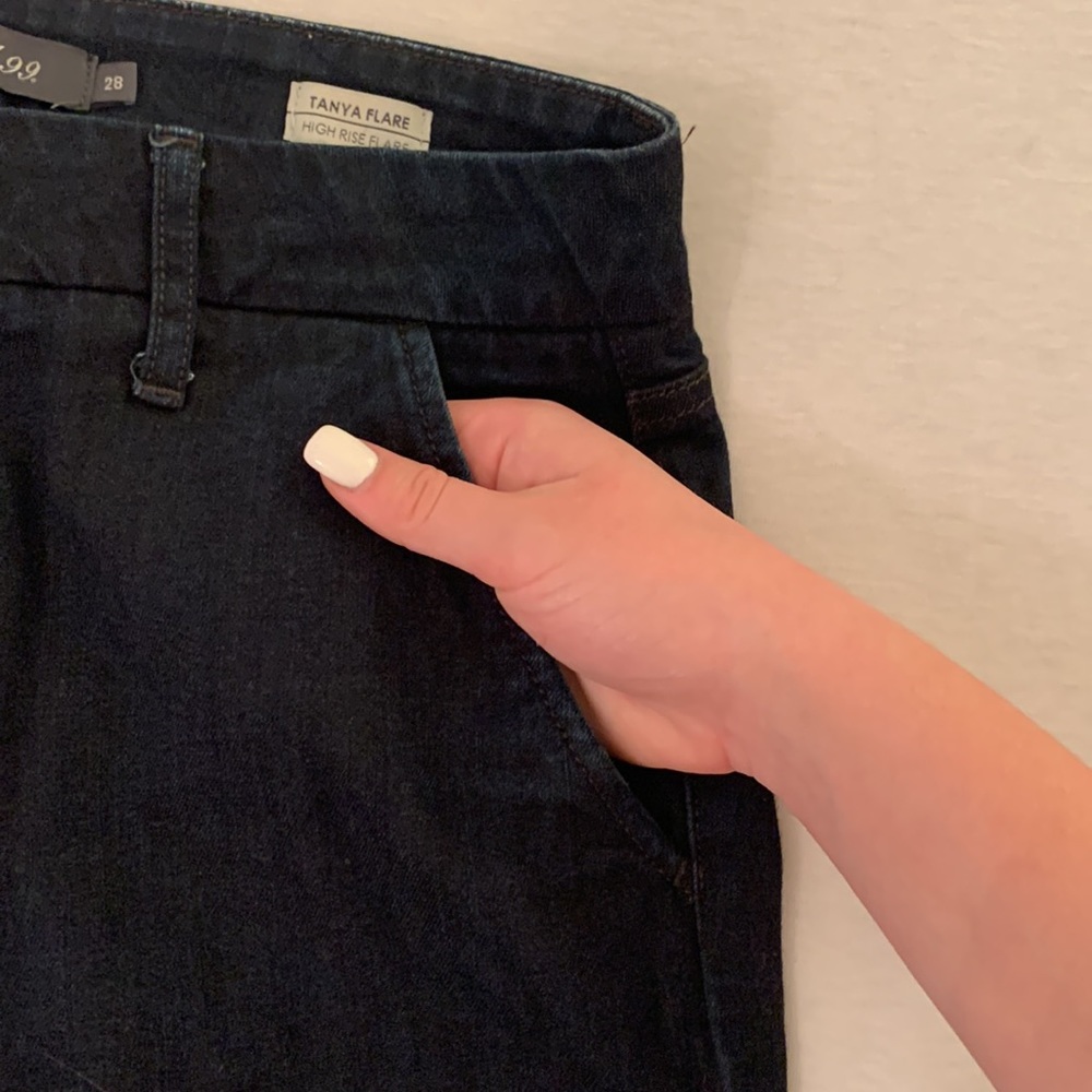 Level 99 High Rise Flare Jeans View 6